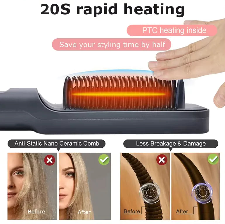 2 in 1 Straightener Styling Comb